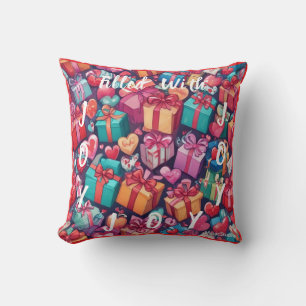 Almofada AI Cheio de Presentes de Alegria e Travesseiro dec