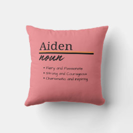 Almofada Aiden, Definição de Nome Personalizado de Menino