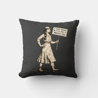 Almofada Ainda Protestando Ativista Feminista Vintage