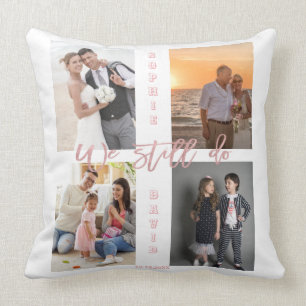 Almofada Ainda Renovamos os Votos Colagem de Fotos