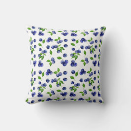 Almofada Airelas-Blueberry Padrão Watercolor Vintage Berry