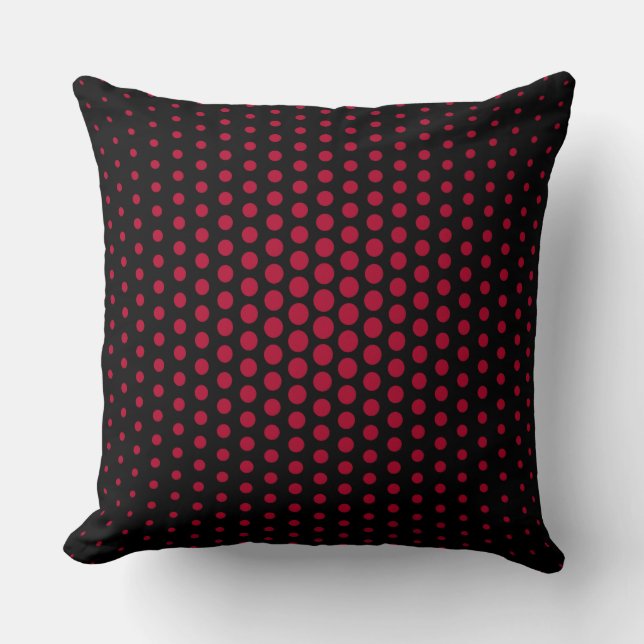 Almofada Alabama crimson Techno Dots Modern Black (Frente)
