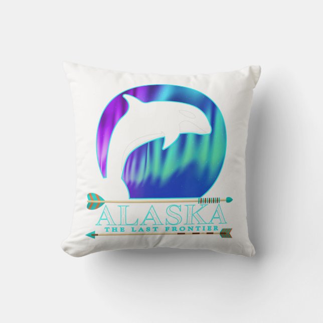 Almofada Alaska State Pride Alaska Norte Lights Alaskan (Frente)