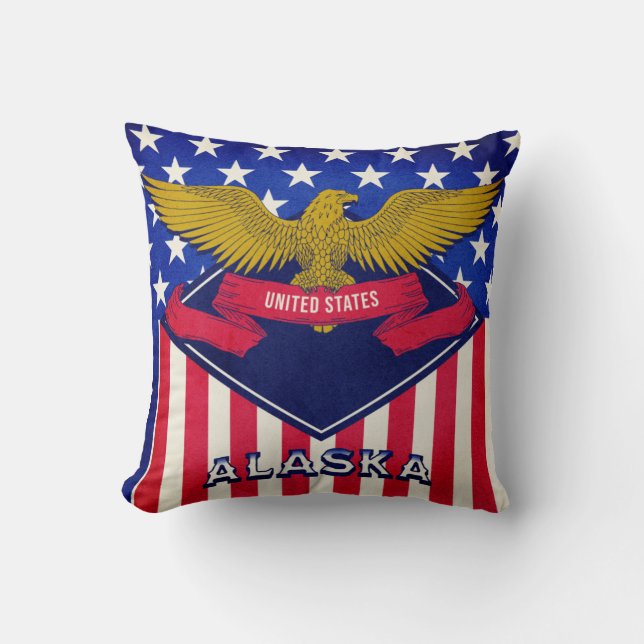 Almofada Alaska USA Flag (Frente)