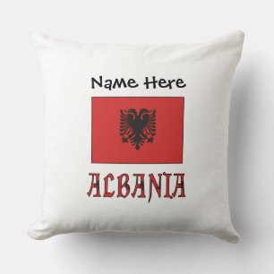 Almofada Albânia Bandeira Albanesa Personalizada