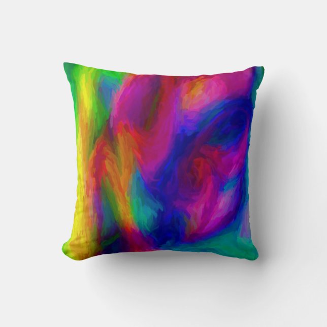 Almofada Alça das Cores de Água abstrato (Frente)