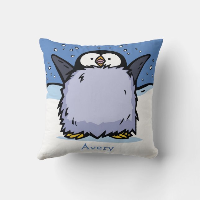 Almofada Alça de Fecho do Pintinho Pinguim Personalizado (Verso)