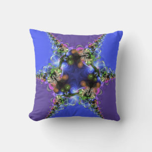 Almofada Alça Jumbo Do Decor De Torção Frágil Azul Roxo