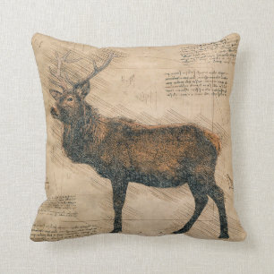 Almofada Alce Vintage Estilo DaVinci