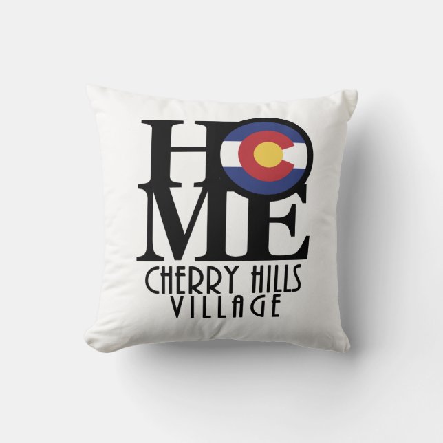 Almofada Aldeia de Colinas de cereja (Frente)