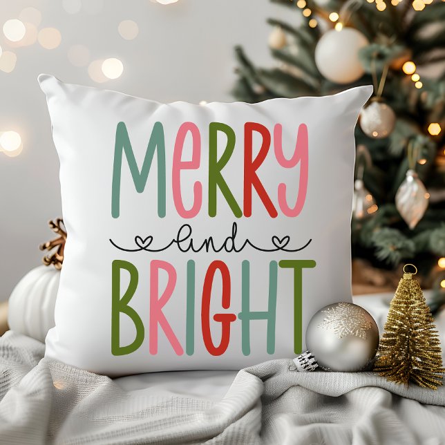 Almofada Alegre e Brilhante Cores de Natal Decoração (Criador carregado)