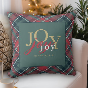 Almofada Alegria à Xadrez russa da tipografia mundial