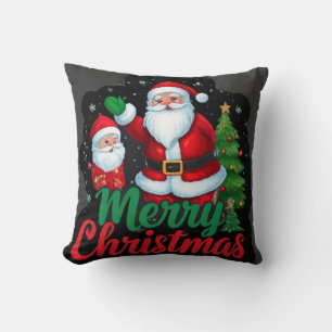 Almofada "Alegria Festiva: Árvore de Natal Alegre & Desenho