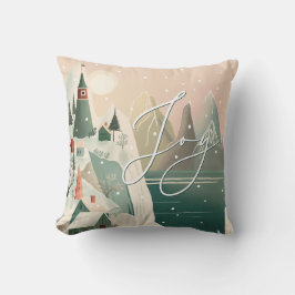 Almofada Alegria. Paisagem das montanhas de inverno no Nata