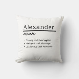 Almofada Alexander, Definição de Nome Personalizado