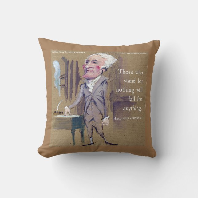 Almofada Alexander Hamilton & Quote Throwpillow (Frente)
