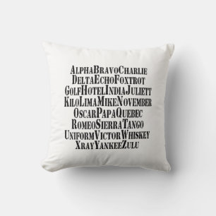 ALMOFADA ALFABETE FONÉTICO / PALAVRAS DE CÓDIGO