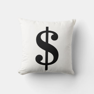 Almofada Alfabeto clássico simples do sinal de dólar  