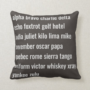 Almofada alfabeto militar