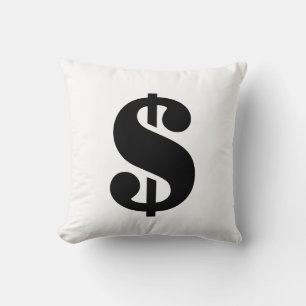 Almofada Alfabeto simples do estêncil do sinal de dólar  