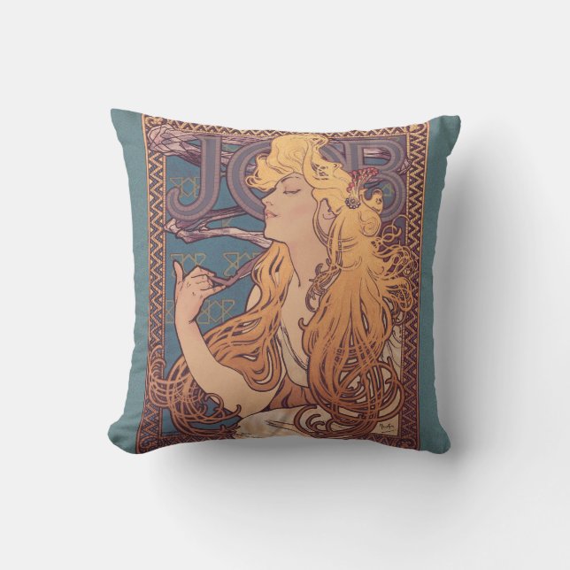 Almofada Alfonse Mucha Job Art Nouveau mulher (Frente)