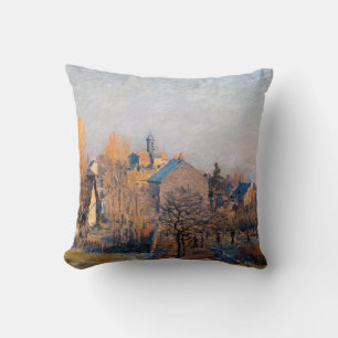Almofada Alfred Sisley - Manhã Congelada em Louveciennes