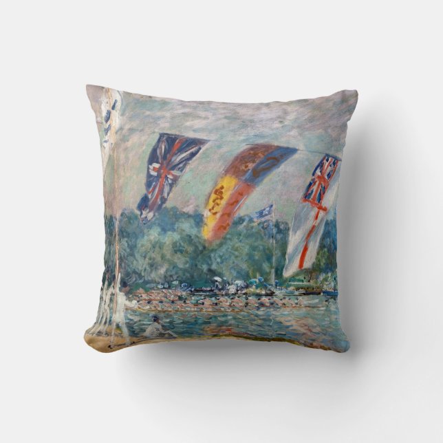 Almofada Alfred Sisley - Regata em Molesey (Frente)