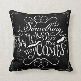 Almofada Algo Wick Chalkboard Halloween Travesseiro