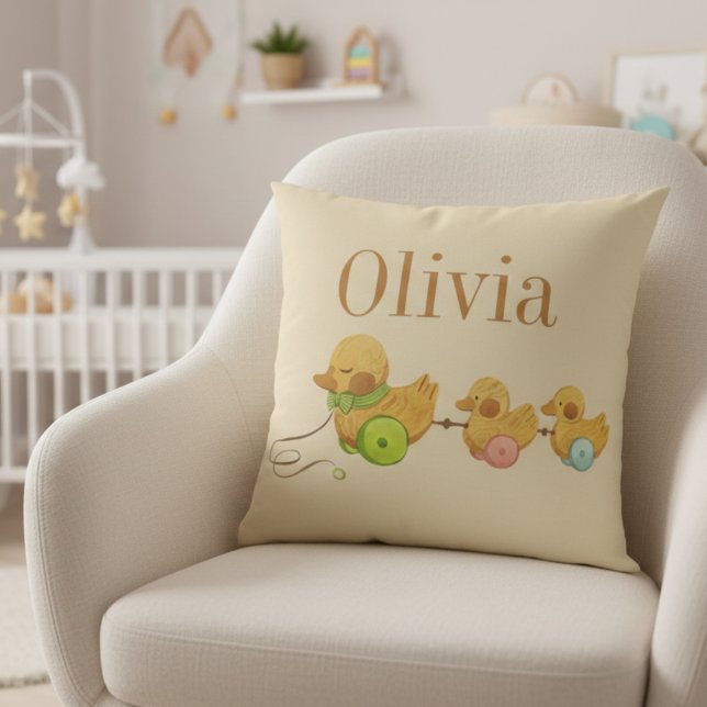 Almofada Algodão de bebê fofo neutro personalizado (Criador carregado)