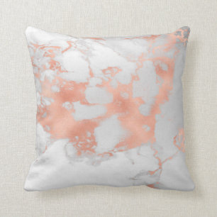Almofada Algodão-Mármaco-Rosa Branco, Luminoso Branco, Lúpu