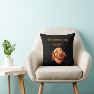 Almofada Alguém Disse Guloseimas? Cachorro Engraçado
