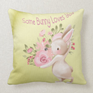 Almofada Algum coelho ama-o decoração Home Cutesy