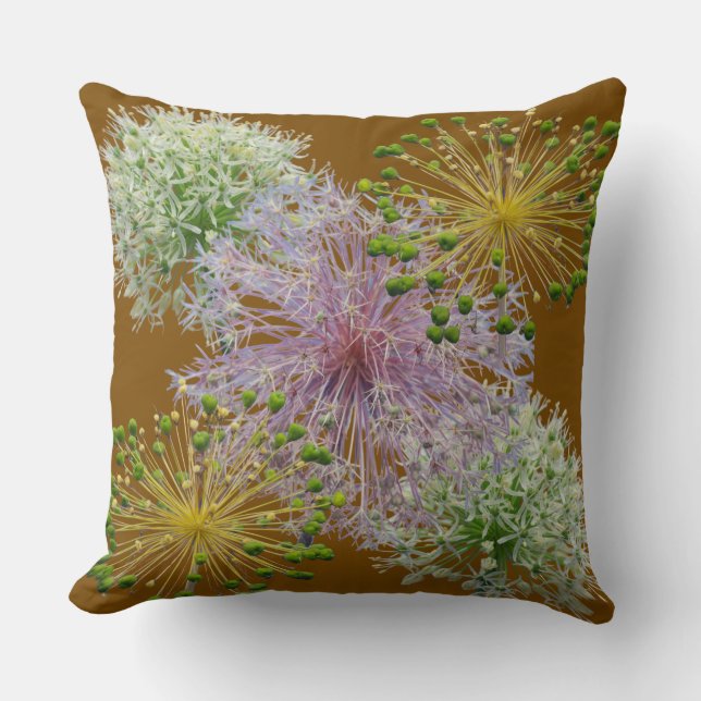 Almofada Alho Decorativo Flor Allium  (Frente)