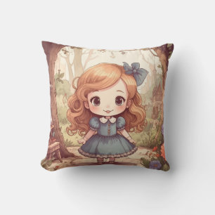 Almofada Alice Aventuras Fofas no País das Maravilhas Arte 