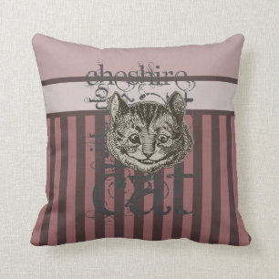 Almofada Alice no Grunge do gato de Cheshire do país das