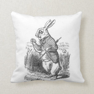 Almofada Alice no país das maravilhas o vintage branco do