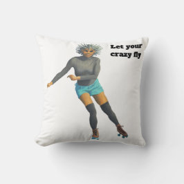 Almofada Alienígena Roller Skater Fantasy Art Travesseiro d