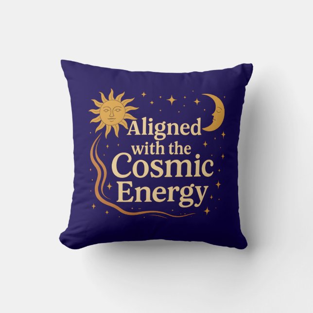 Almofada Alinhado com o Boho Celestial Energia Cósmica (Frente)