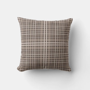 Almofada Alinhador longitudinal marrom bege do tartan