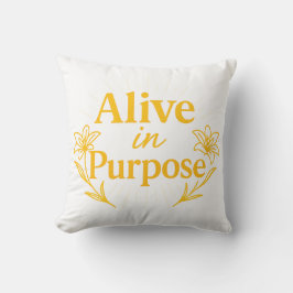 Almofada Alive in Purpose Easter 2026 Throw Pillow