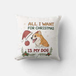 Almofada All I Want for Christmas Is My Dog Art
