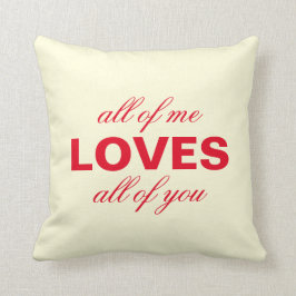 Almofada "All Me Loves All You" Creme Personalizado