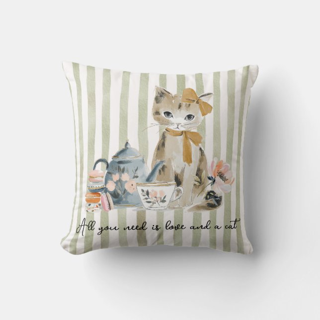 Almofada All you need is love and a cat (Frente)