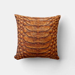 Almofada Alligator Crocodilo Skin Faux Cor de cobre