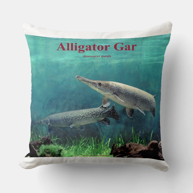 Almofada Alligator Gar Pike (Frente)
