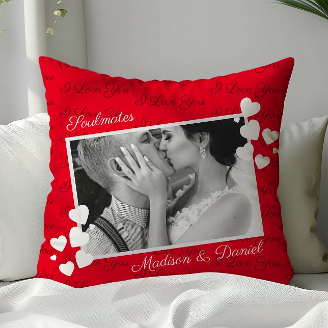 Almofada Almas Gêmeas Eu Te Amo Foto Personalizada Romântic (Criador carregado)