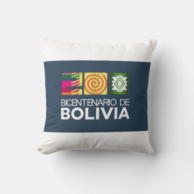 Almofada Almohada bicentenário da Bolívia (Frente)