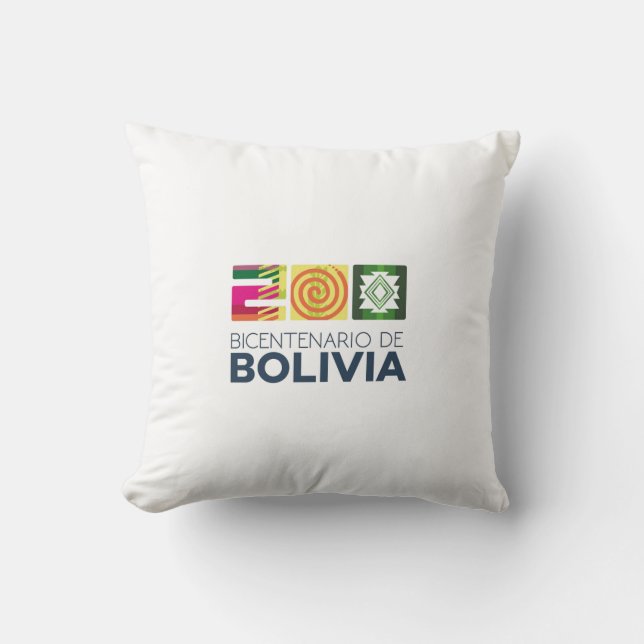 Almofada Almohada bicentenário da Bolívia (Frente)
