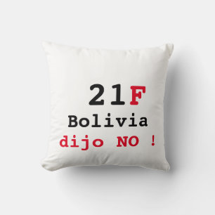 Almofada Almohada Bolivia dijo No