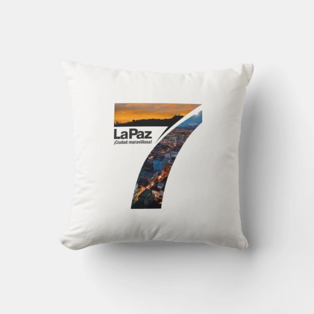 Almofada Almohada La Paz ciudad Maravillosa (Frente)
